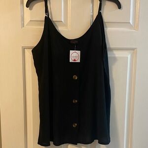 Chic Black Button-Down Camisole